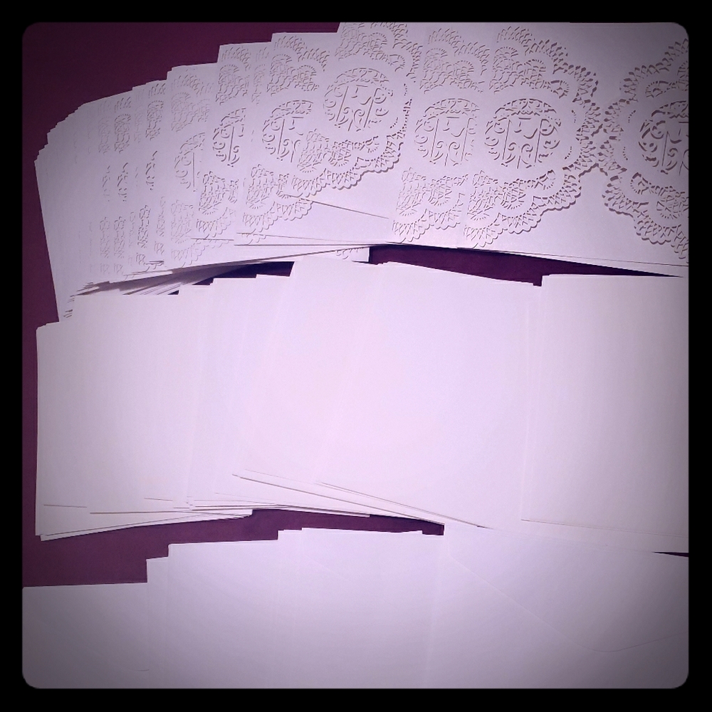 Half white  Laser Cut Wedding Day invitations